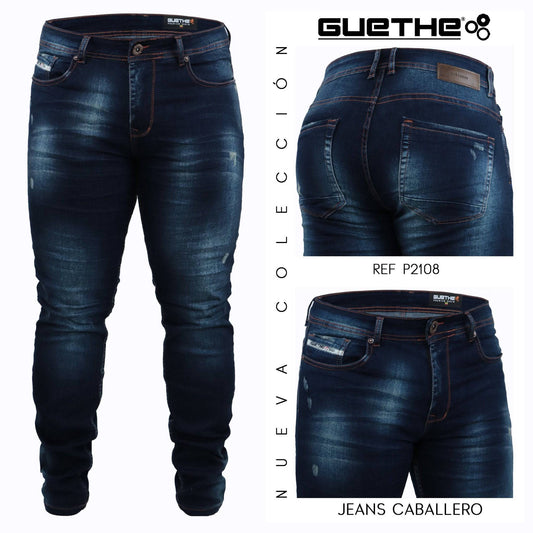 Jeans Skinny Caballero Hilo Ladrillo P2108