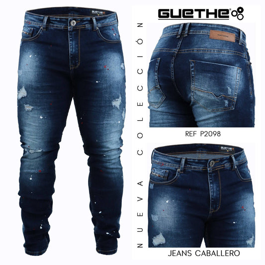 Jeans Skinny Caballero Salpicaciones P2098