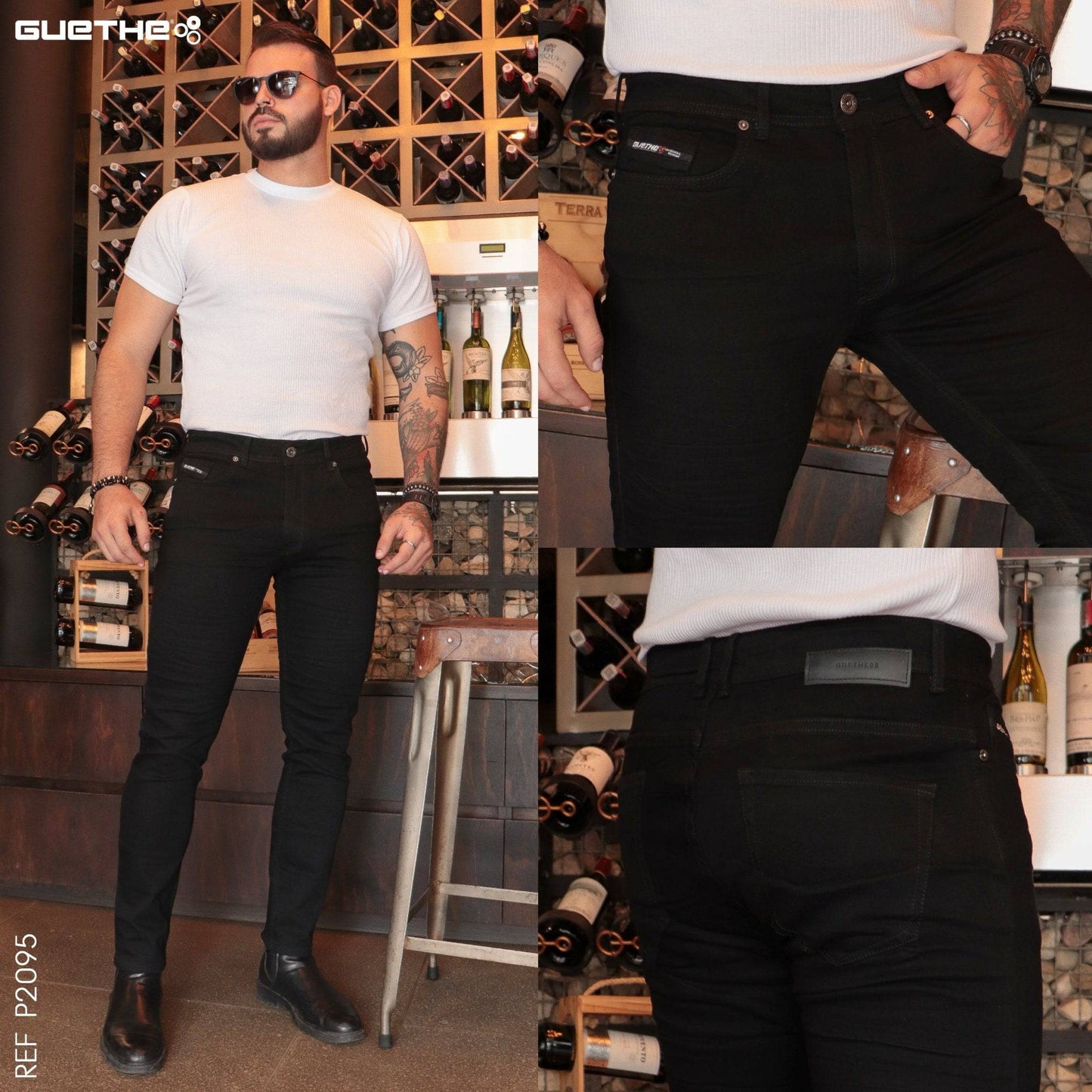 Jeans Skinny Negro Caballero P2095