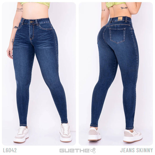 Jeans Skinny Push Up Tiro Alto L6042