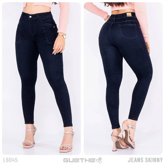 Jeans Skinny Push Up Tiro Alto L6045