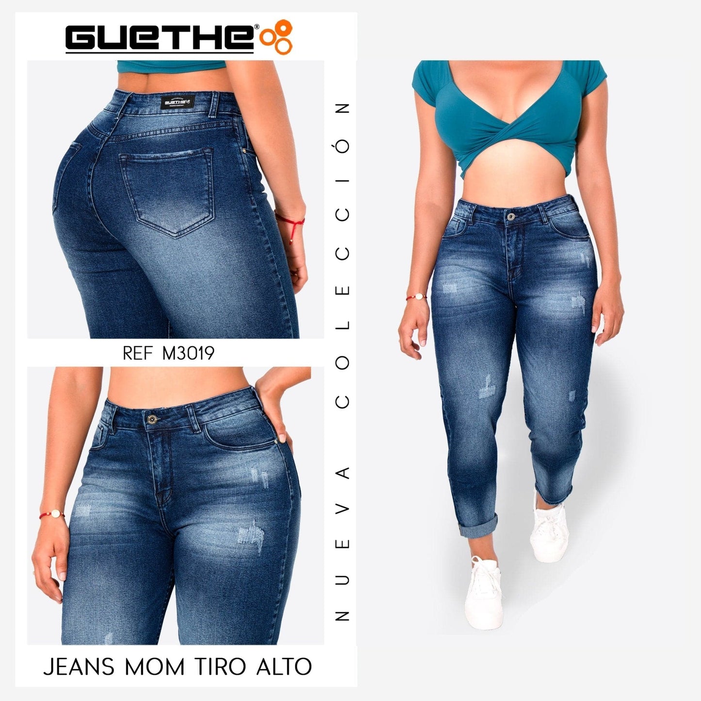 Mom Jeans Tiro Alto M3019