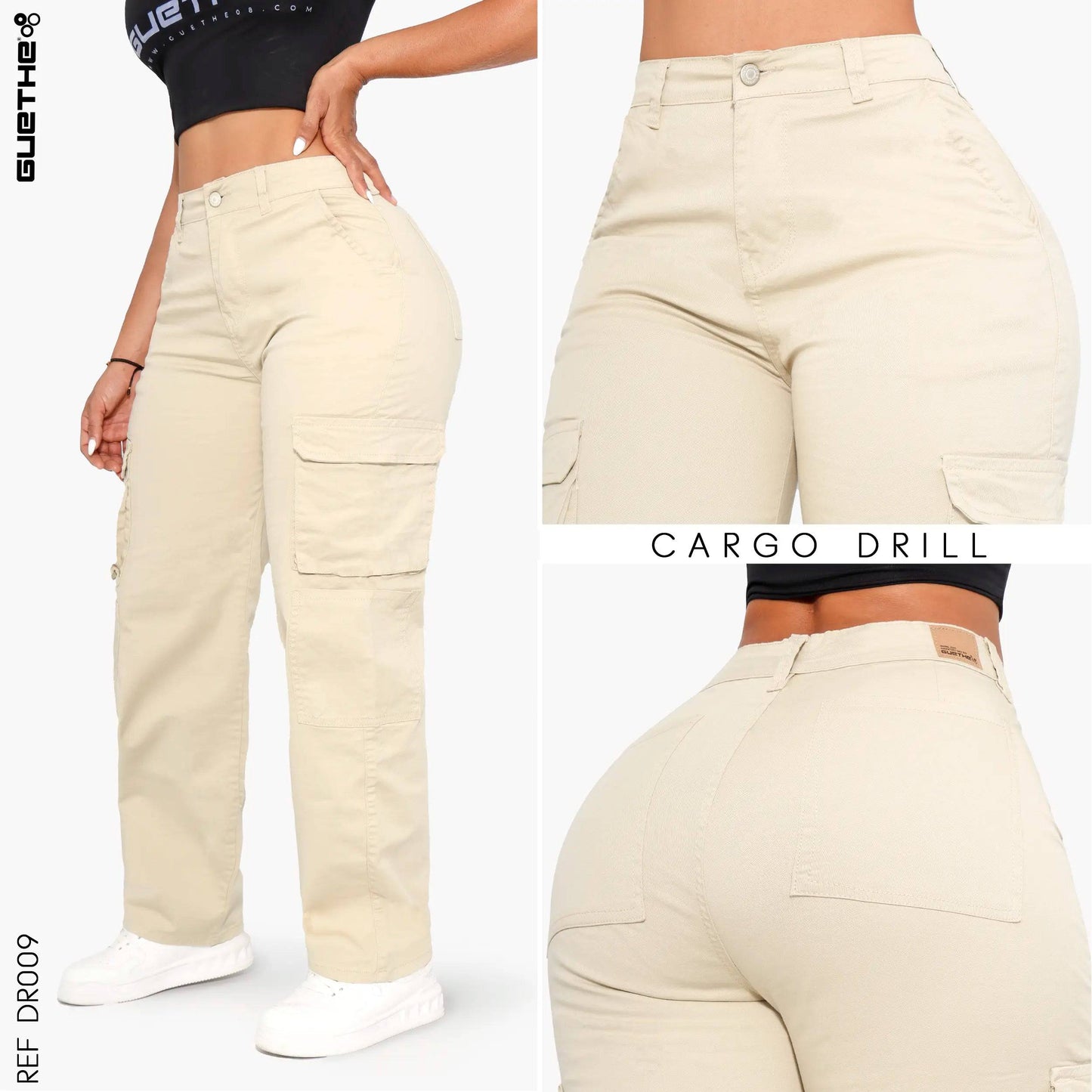 Pantalón Drill Cargo Beige DR009