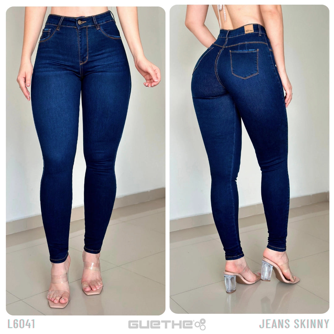 Jeans Skinny Push Up Tiro Alto L6041