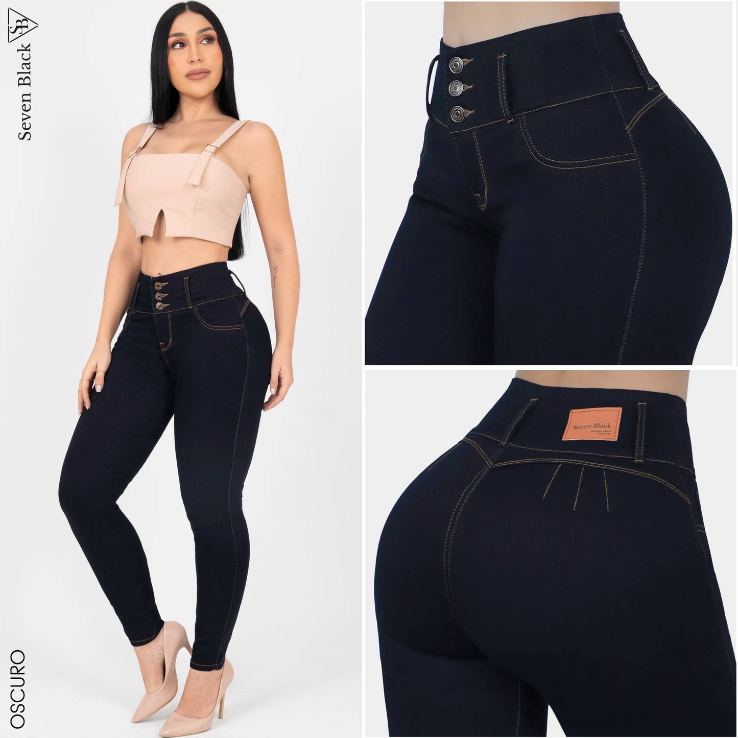 Jeans Mujer Pretina Ancha Claro PK003