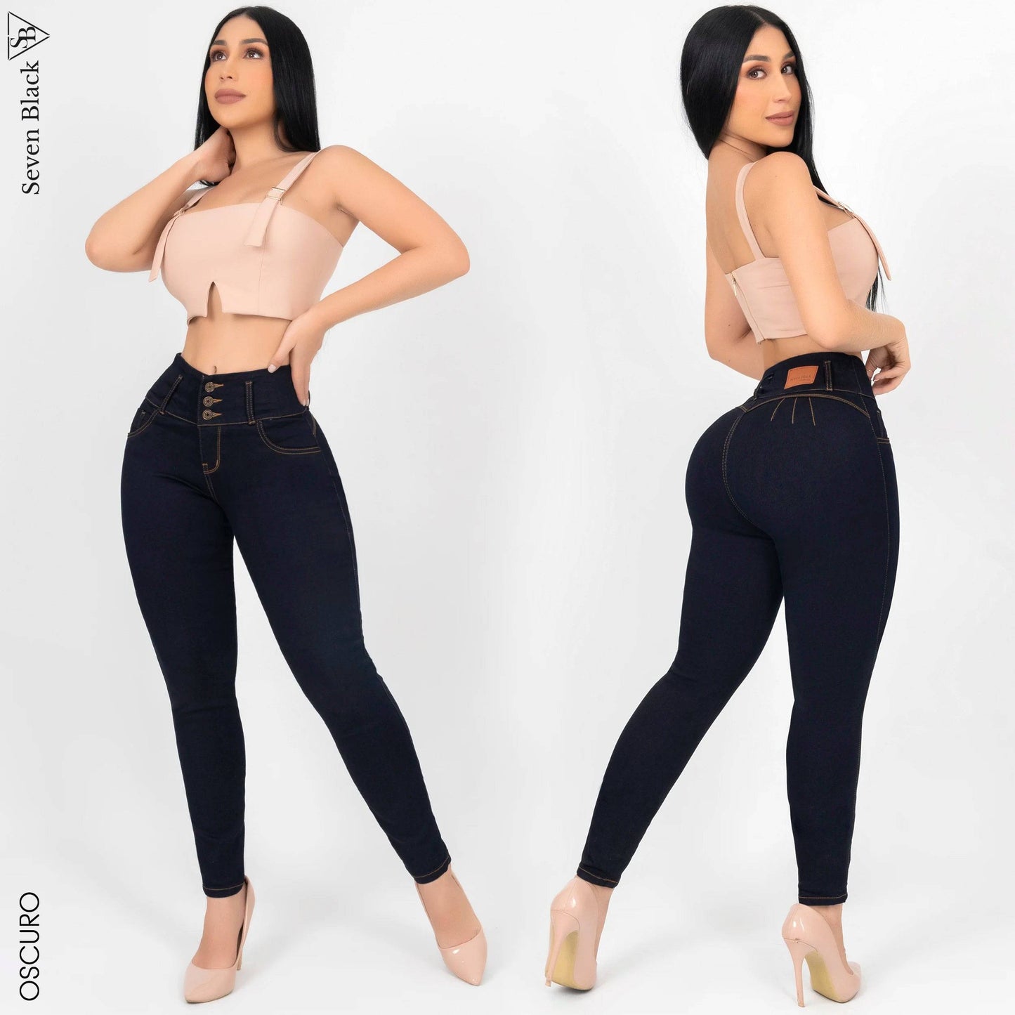 Jeans Mujer Pretina Ancha Claro PK003