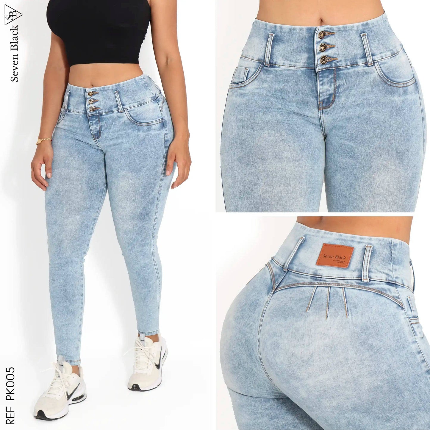 Jeans Mujer Pretina Ancha Froster Claro PK005