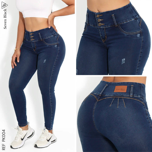 Jeans Mujer Pretina Ancha PK004