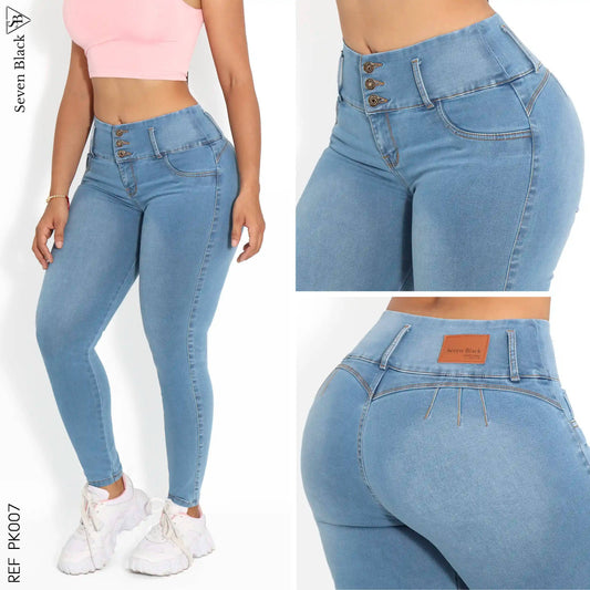 Jeans Mujer Pretina Ancha PK007