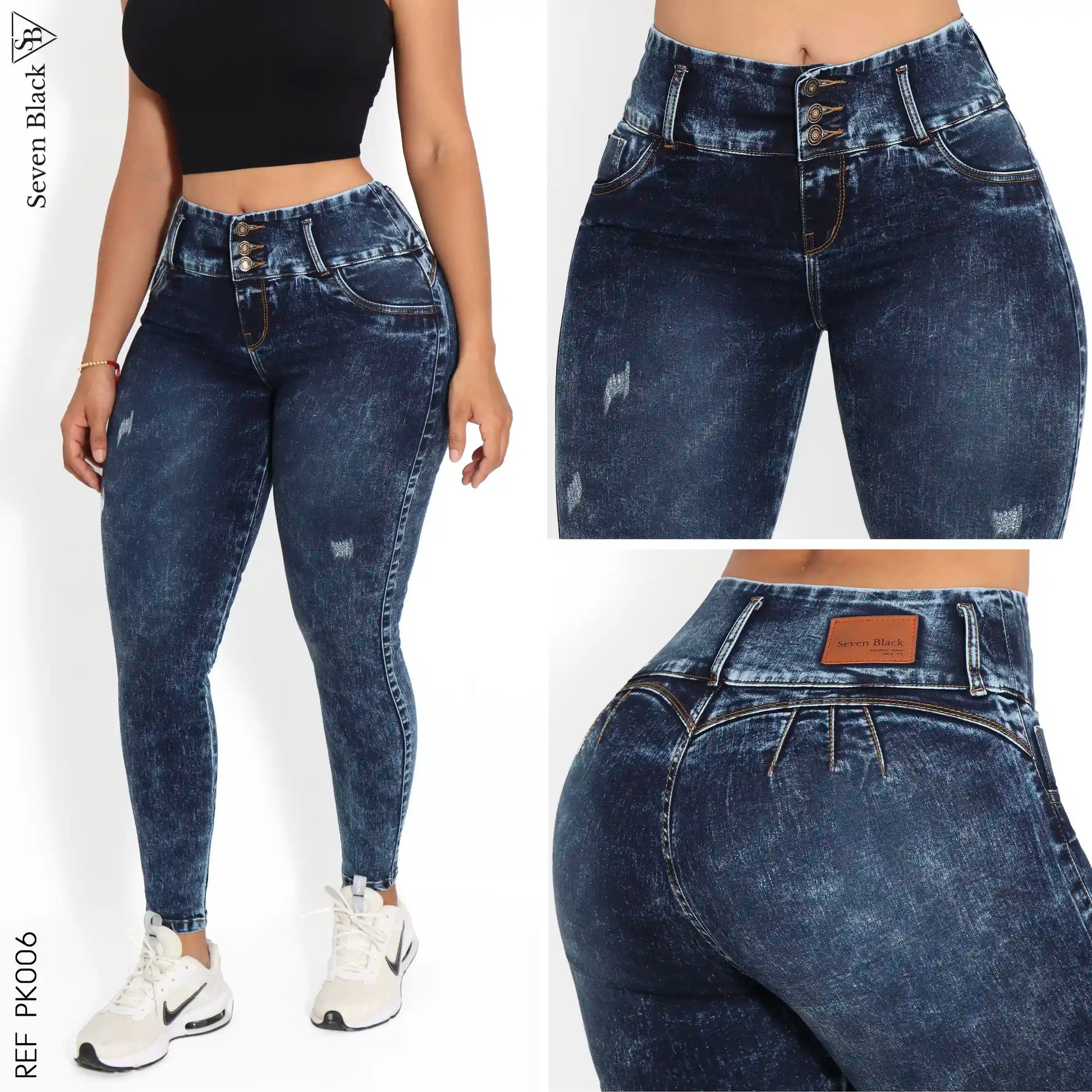 Jeans Mujer Pretina Ancha Claro – Guethe08