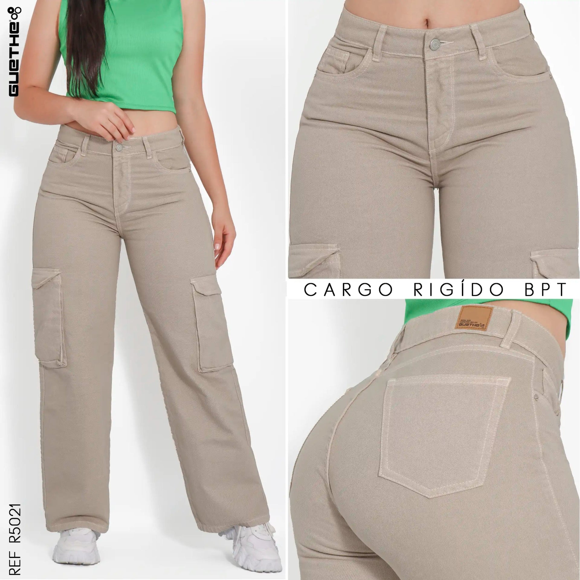 Jeans Cargo Rígido Mujer R5016 – Guethe08